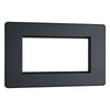 BG Evolve Matt Grey 4G Faceplate with 45W USB A+C Charger Modules – Black Insert