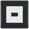 BG Part M Single HDMI Socket Graphite - White Insert