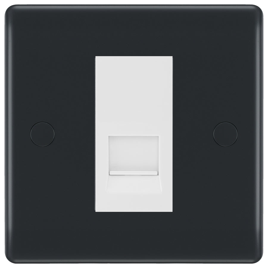 BG Part M Single Secondary Telephone Socket, Screw Terminal - White Insert