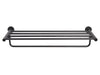 Corby Harrogate Towel Rail with Shelf in Black