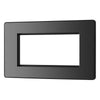 BG Evolve Black Chrome 4G Euro Plate with 2X USB-A Dual Chargers – Black Insert