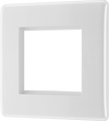 BG 8EMS2 Round Edge | White | 2 Module Square Euro Module Front Plate