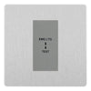 BG Evolve Brushed Steel 20AX 2 Way Emergency Lighting Test Key Switch - Grey Insert