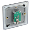BG Screwless Matt Black 1 Gang Coaxial TV Socket FFB60 with 35mm Steel Back Box