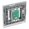 BG Nexus Polished Chrome 1 Gang Isolated Co-Axial Socket NPC62 with 35mm Steel Back Box