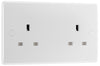 BG 824 Moulded Round Edge | White | 2 Gang 13A Unswitched Socket