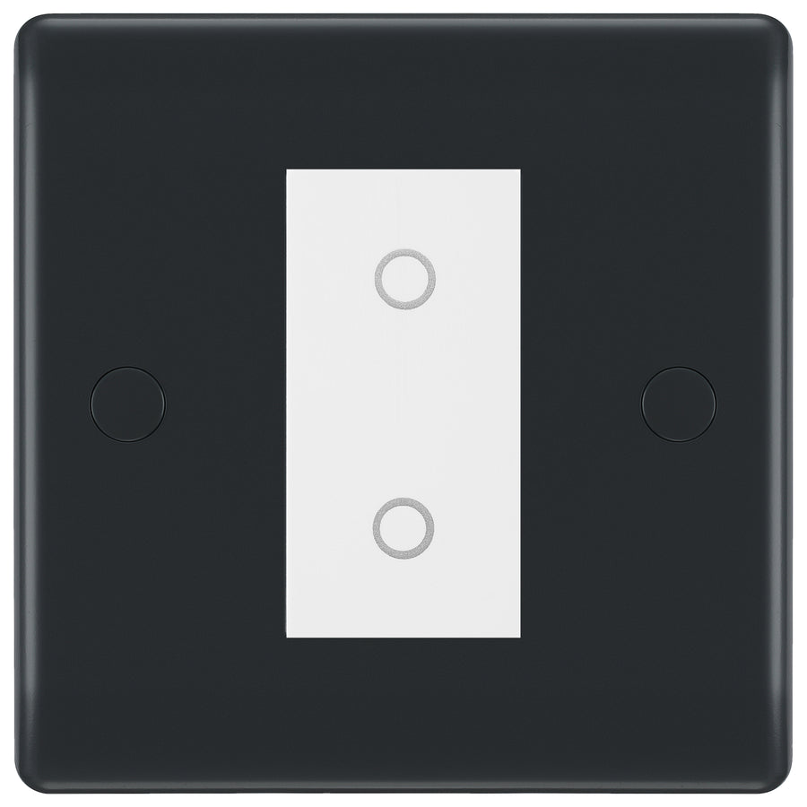BG Part M 1 Gang Single Switch Secondary Touch Dimmer Graphite - White