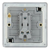 BG Screwless Black Nickel 20A 16AX 2 Way Single Light Switch FBN12 with 25mm Steel Back Box