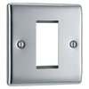 BG Nexus Metal Polished Chrome 20AX 2 Way Emergency Lighting Test Key Switch - Black Insert