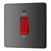 BG Evolve Black Chrome 45A DP Single Plate + Neon PCDBC74B with 35mm Steel Back Box
