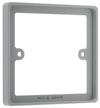 BG Nexus Grey 1 Gang Single 10mm Depth Square Spacer Frame Back Box Plate