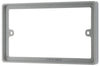 BG Nexus Grey 2 Gang Double 10mm Depth Rectangle Spacer Frame Back Box Plate