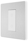 PCDBSTDM1W Side - This Evolve Brushed Steel single master trailing edge touch dimmer allows you to control your light levels and set the mood.