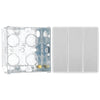 BG Evolve Brushed Steel 2 Way Triple Edge to Edge Rocker Switch PCDBS43EW with 35mm Steel Back Box