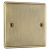 BG Nexus Antique Brass Single Blanking Plate NAB94 with 25mm Steel Back Box