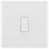BG 812 Moulded Round Edge | White | 1 Gang 10AX 2 Way Plate Switch
