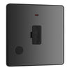 BG Evolve Black Chrome 13A Flex Outlet Neon Unswitched Fused Connection Unit PCDBC54B with 35mm Steel Back Box