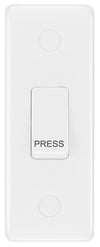 BG 849 Moulded Round Edge | White | 10A Single Architrave Press Switch