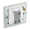 BG Evolve Pearlescent White 1 Gang 2-Way Edge to Edge Rocker Switch PCDCL12EW with 35mm Steel Back Box