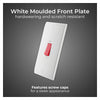 BG 873 Moulded Round Edge | White | 2 Gang 45A 2 Pole Cooker Switch