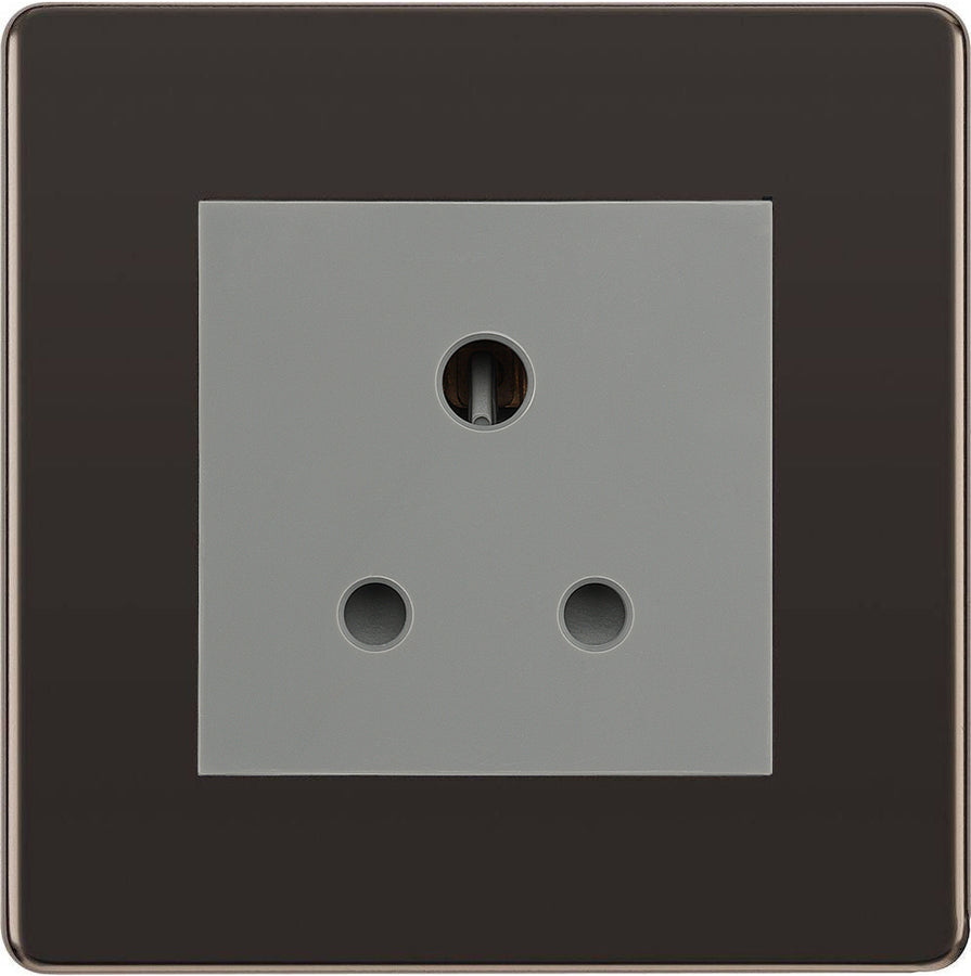 BG Nexus Screwless Black Nickel 5A Unswitched Socket FBN29MG