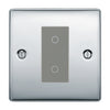 BG Nexus Polished Chrome Single Secondary Touch Dimmer Switch Grey Insert