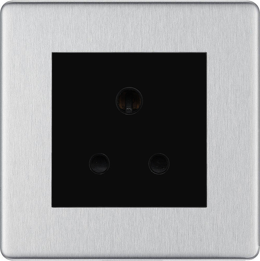 BG Nexus Screwless Brushed Steel 5A Unswitched Socket FBS29MB