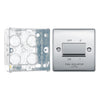 BG Nexus Polished Chrome 10A Triple Pole Fan Isolator Switch NPC15 with 35mm Steel Back Box