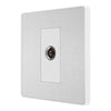 BG Evolve Brushed Steel Single Co-Axial Socket PCDBS60W with 25mm Steel Back Box