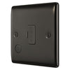 BG Nexus Black Nickel 13A Unswitched Spur with Flex Outlet NBN55 and 25mm Steel Back Box