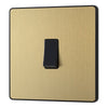 BG Evolve Satin Brass 1 Gang 20A 16AX 2 Way Light Switch PCDSB12B with 25mm Steel Back Box