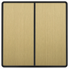 BG Evolve Satin Brass 2 Gang 2-Way 20A Edge to Edge Rocker Light Switch | PCDSB42EB