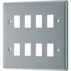 BG RMC8 Nexus Grid Metal Clad | 8 Module Front Plate