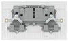 BG 822 Moulded Round Edge | White | 2 Gang 13A 1 Pole Switched Socket