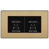 BG Evolve Satin Brass 4G Faceplate with 45W USB A+C Charger Modules – Black Insert