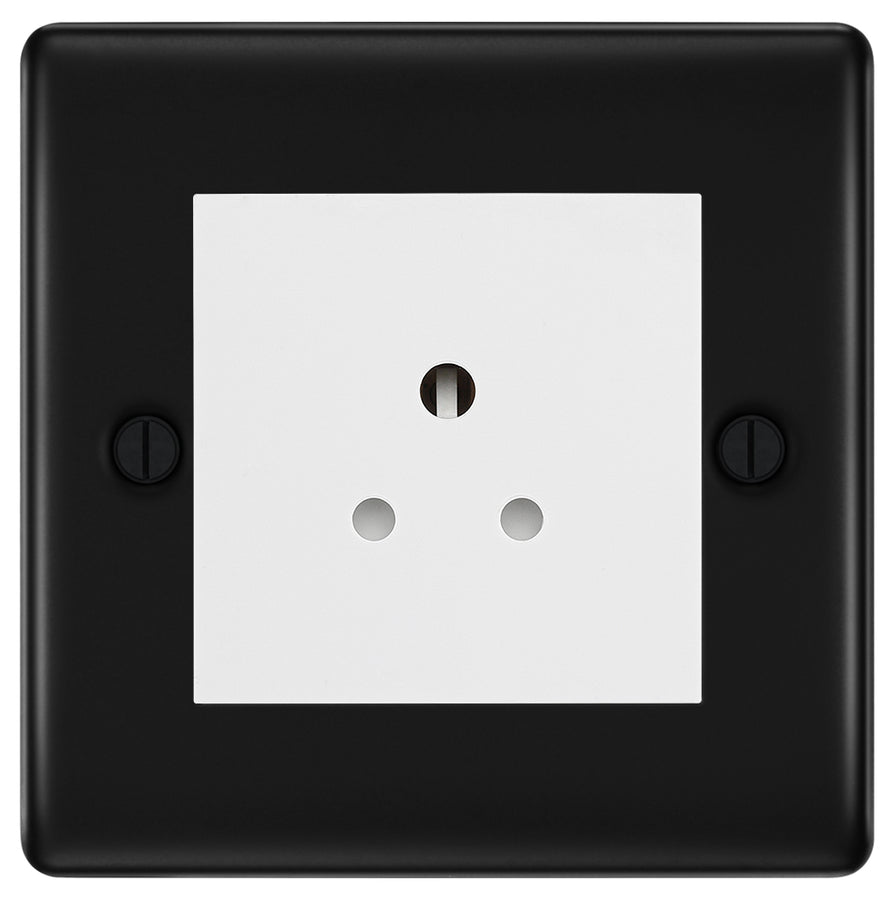 BG Nexus Metal Matt Black 2A Unswitched Socket NFB28MW