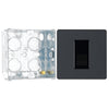 BG Evolve Matt Grey 1 Gang Master Telephone Outlet PCDMGBTM1B with 35mm Steel Back Box