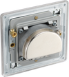 FBS67 Back - This screened Triplex socket from British General has an outlet for TV FM and satellite, with each outlet clearly labelled for ease of identification.