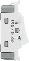 BG RPCDW14 Evolve Grid White 20A 20AX 1 Way 1 Pole PRESS Retractive Switch Module