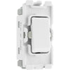 BG R12C Nexus Grid White 20A 20AX 2 Way 1 Pole Centre-Off Switch Module