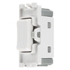 BG R14C Nexus Grid White 20A 20AX 2 Way 1 Pole Retractive PRESS Centre-Off Switch Module