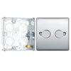 BG Nexus Polished Chrome 200W 2 Way Double Trailing Edge Dimmer Switch NPC82 with 25mm Steel Back Box