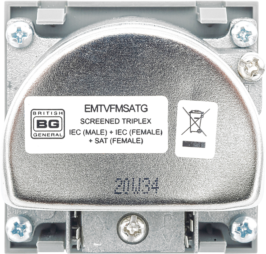 BG Nexus Grey EMTVFMSATG Triplexed TV/ FM DAB/ SAT TV Outlet Euro ...