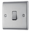 BG Nexus Brushed Steel 1 Gang 2 Way Light Switch & Surface Pattress Back Box