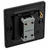 BG Evolve Matt Black Intermediate 20A Edge to Edge Rocker Light Switch | PCDMB13EB