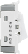 BG RPCDW12C Evolve Grid White 20A 20AX 2 Way 1 Pole Centre-Off Switch Module