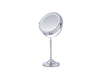 Corby Illuminated Freestanding Mirror with Timer Switch in Chrome