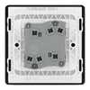 BG Evolve Matt Black 2G Wide Rocker Light Switch PCDMB42WB with 35mm Steel Back Box