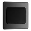 BG Evolve Black Chrome 1G Wide Rocker Light Switch PCDBC12WB with 35mm Steel Back Box