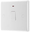 BG 833 Moulded Round Edge | White | 1 Gang 20A 2 Pole Flex Outlet Neon Switch